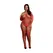 Penthouse Shimmering bodi-čarapa plus size crvena-zlatni šljokići off-shoulder