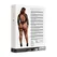 Leg Avenue Bodi plus size crna/zlatni šljokići otvorena leđa PU podvezice