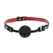 Ouch! Milan Collection Silikonski Proprozracni Ball Gag Crni/Crveni Podesivi