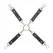 Ouch! Milan Collection 4-Smerne Hogtie Spojnice Crne/Crvene - Bonded Koža