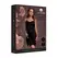 Obsessive crna svilenkasta haljina model 8714273043771 sa otvorenim leđima i prorezom, one size