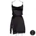 Obsessive crna svilenkasta haljina model 8714273043771 sa otvorenim leđima i prorezom, one size