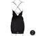 Obsessive crna svilenkasta haljina model 8714273043771 sa otvorenim leđima i prorezom, one size
