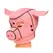 XR Brands Swine Neoprene Hood Pink - Adjustable Pig Mask, Large Size