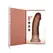 RealRock Vibrantni Zakrivljeni Model 20.5 cm - Tan, Usisna Baza
