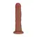 RealRock Vibrantni Zakrivljeni Model 20.5 cm - Tan, Usisna Baza