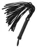 Magic Shiver Black Leather-Look Flogger 46cm with Woven Handle