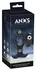 ANOS RC Cone Anal Plug with Hole & Dual Vibration, Black, 12 cm