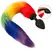 You2Toys Rainbow Fluffy Tail Silikonski Čep - 42 cm Višebojni