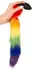 You2Toys Rainbow Fluffy Tail Silikonski Čep - 42 cm Višebojni