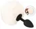 You2Toys Fluffy Tail Silikonski Čep S Beli - Meko Vestačko Krzno, Kompaktna Veličina