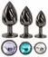 ANOS Metal Plug Set Diamond Trio - Spiral Shape, 3 Sizes, Multicolor Gems