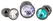 ANOS Metal Plug Set Diamond Trio - Spiral Shape, 3 Sizes, Multicolor Gems