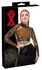 LateX Crop Top 2XL Proziran dimljeni dugački rukav sa metalnim detaljem