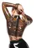 LateX Crop Top Dimljeno prozirni XL - Dug rukav, detalj metalni prsten