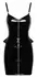 Black Level Vinil Mini Haljina Peplum S Podesive Naramenice Crna
