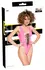 Black Level Vinil Bodysuit Pink S - Podesivo vezivanje, Sjajni finiš