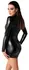 Noir Handmade Orgia Chimera Powerwetlook mini haljina XL crna
