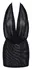 Noir Handmade Orgia Luminara haljina M srebrni sjaj halter crna