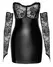 Noir Handmade Orgia Powerwetlook mini haljina sa čipkom i rukavicama XL