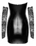 Noir Handmade Orgia Powerwetlook mini haljina sa čipkom i rukavicama XL