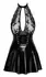 Noir Handmade Orgia Exclusive M – Čipka i Powerwetlook Mini Haljina, Crna