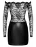 Noir Handmade Orgia Exclusive Čipka i Wetlook Mini Haljina S Crna