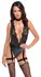 Noir Handmade Body Biseri XL - Crna Čipka i Mat Završna Obrada Bodysuit