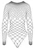 Cottelli FANTASY S-L Crni Mrežasti Bodysuit sa Rhinestone-ovima, Dugi Rukav