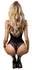Obsessive Lobelis Body Crni XS/S - Elegantna Čipka i Velur Završna Obrada