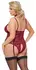 Cottelli Curves Body Crveni XL - Čipka i Velur, Uklonjivi Lanci, Podesivi Kroj