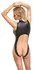Cottelli Lingerie Body S Zip Crni Mat Bezrukavni Otvoreni Dizajn S