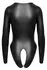 Cottelli Lingerie Bodysuit XL Dugi Rukav Mat Crna Otvoren Front