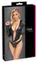 Cottelli Lingerie Mat Crni Bodi Dugih Rukava M, Otvoreni Front