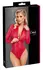 Cottelli PARTY Crveni Bodysuit Zmijska Koža S - Rastezljiv Materijal, 3-Smerni Zip