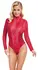 Cottelli PARTY Crveni Bodysuit Zmijska Koža S - Rastezljiv Materijal, 3-Smerni Zip