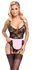 Cottelli Costumes Sobarica Body XL Crna Čipkana Bodija sa Kecom