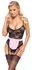 Cottelli Costumes Sobarica Body XL Crna Čipkana Bodija sa Kecom