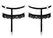 Cottelli ACCESSORIES Crne somotne podvezice L/XL sa podesivim trakama