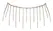 Cottelli Accessories Zlatni bikini lanac sa kristalima, podesiv
