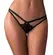 Obsessive Blomentis crni čipkasti string XL/2XL dupla traka