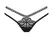 Obsessive Blomentis crni čipkasti string XL/2XL dupla traka