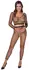 Cottelli FANTASY Crni Mrežasti Crop Top i Helanke Bez Međunožja Set S-L