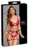 Cottelli Bondage Bra Set L - Crveni Mat Izgled, Podesiv, Sa Okovima