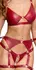 Cottelli Bondage Bra Set L - Crveni Mat Izgled, Podesiv, Sa Okovima