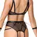 Cottelli Bondage Set M - Crni Bra i Visoke Gaćice sa Lisicama