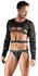 Svenjoyment Bondage Set M - Crni Powernet intimni outfit sa narukvicama
