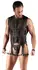 Svenjoyment Bondage Mrežasti Set 2XL sa Butnim Pojasima i Lisicama Crni