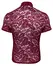 Svenjoyment Men’s Lace Shirt Burgundy Floral Short Sleeve M
