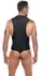 Svenjoyment Men's Bodysuit 2XL Matte Black with Zipper Front Design